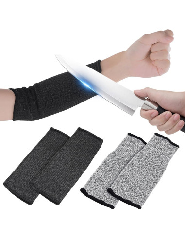 Mangas de Protección para Brazos HPPE - 2 Pares Resistentes a Cortes y Calor
