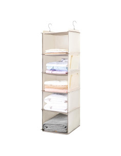 Organizador de Closet Colgante BOOMIBOO 5 Estantes Beige