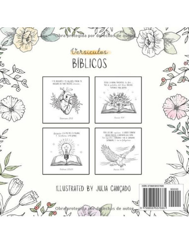 Versículos Bíblicos: Libro para Colorear con Versículos Ilustrados de la Biblia (Spanish Edition)