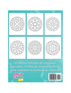 Mandalas para niños: Libro para colorear con patrones simples de mandala. (Spanish Edition) 2