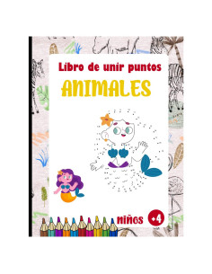 Libro de Unir Puntos Animales para Niños 4-8 Años