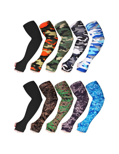 10 Pares Mangas Unisex Bememo para Brazos Protección UV