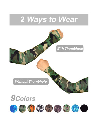 10 Pares Mangas Unisex Bememo para Brazos Protección UV