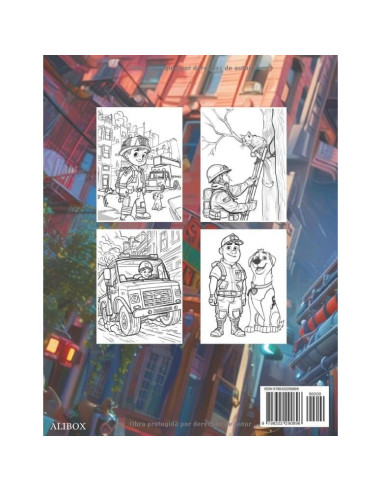 Libro para colorear bomberos: camión de bomberos, incendios, fuego, libro para pintar niños de 5-10 años (Spanish Edition)