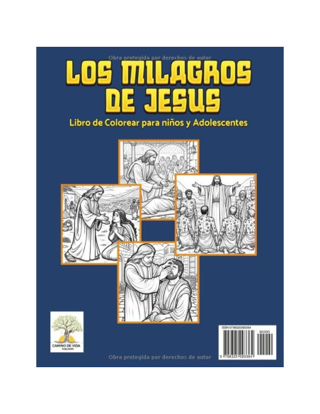 LOS MILAGROS DE JESUS: Libro de Colorear para Niños y Adolescentes (Spanish Edition)