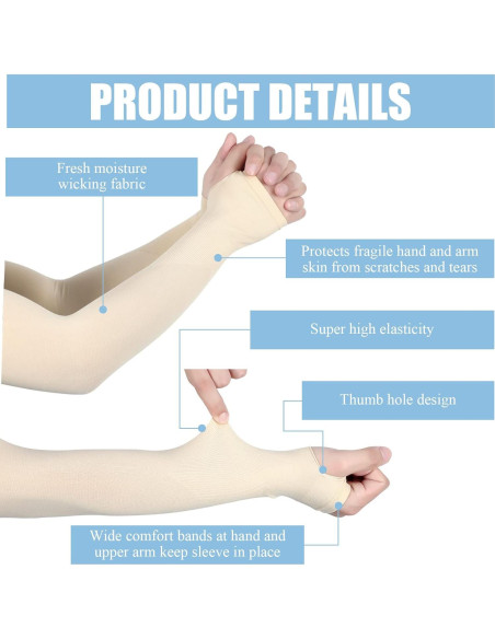 Mangas Protectores para Piel Delicada Janmercy - 9 Pares