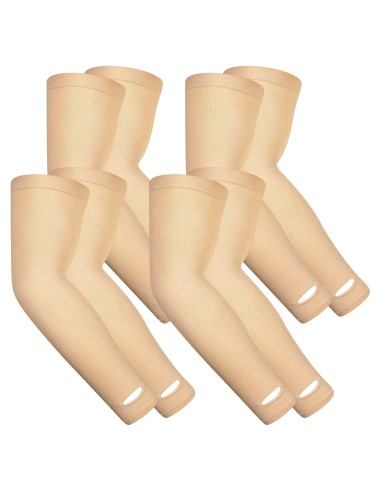 Mangas Protectores para Brazo Janmercy - 4 Pares Nude