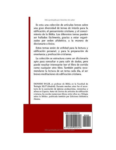 Léxico: Breve diccionario razonado de términos bíblicos y teológicos (Spanish Edition)