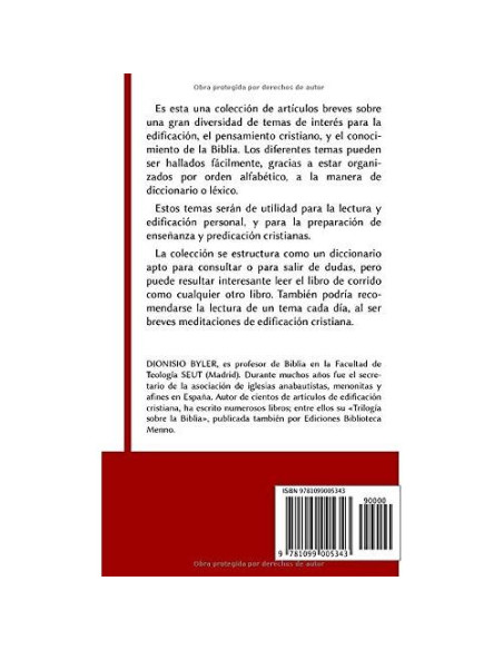 Léxico: Breve diccionario razonado de términos bíblicos y teológicos (Spanish Edition)