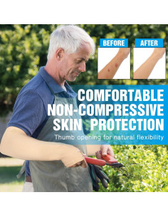 Mangas Protectores para Brazo Janmercy - 4 Pares Nude 2