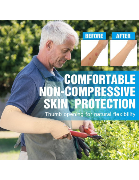 Mangas Protectores para Brazo Janmercy - 4 Pares Nude