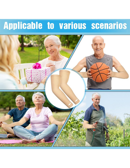 Mangas Protectores para Brazo Janmercy - 4 Pares Nude