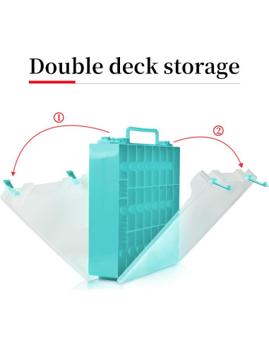 Organizador de juguetes FULLCASE 48 compartimentos azul