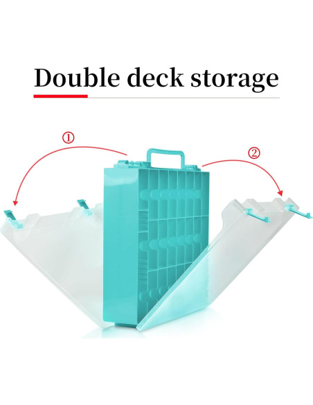 Organizador de juguetes FULLCASE 48 compartimentos azul