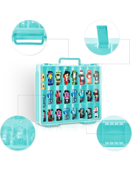 Organizador de juguetes FULLCASE 48 compartimentos azul