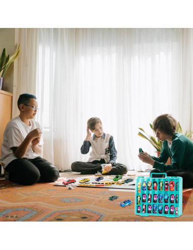 Organizador de juguetes FULLCASE 48 compartimentos azul