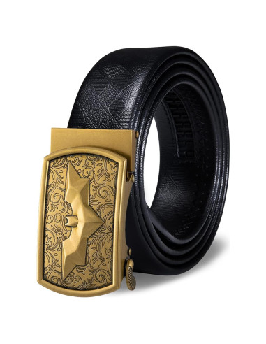 Cinturón de Ratchet Barry.Wang para Hombres Cuero 3.49 cm