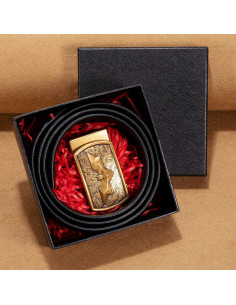 Cinturón de Ratchet Barry.Wang para Hombres Cuero 3.49 cm 2