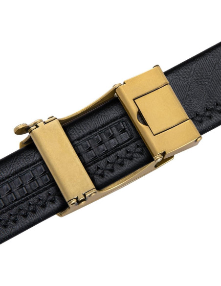 Cinturón de Ratchet Barry.Wang para Hombres Cuero 3.49 cm