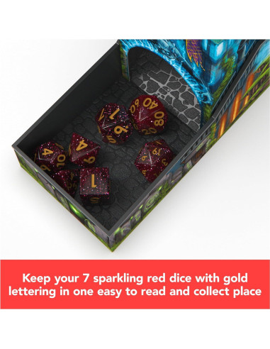 Torre de Dados de Campaña Spin Master 7 Dados RPG