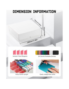 Caja de Almacenamiento ZLCA para 3000+ Cartas TCG - Blanco/Rosa 2