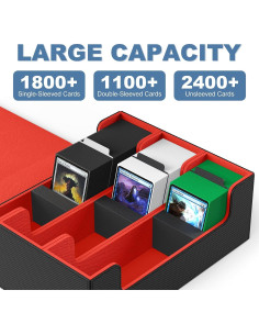 Caja de Cartas Mlikero 1800+ con Divisores y Cierre Magnético 2