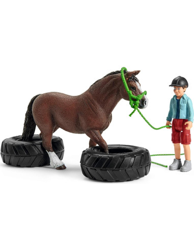Set de Juego de Carrera de Agilidad de Pony Schleich 22 Piezas