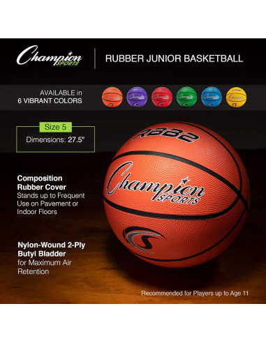 Balón de Baloncesto Champion Sports Junior 5 Azul