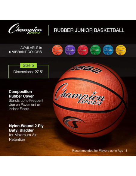 Balón de Baloncesto Champion Sports Junior 5 Azul