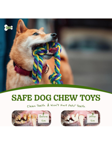 Juguete de Cuerda para Perros SHARLOVY Paquete de 2 45cm
