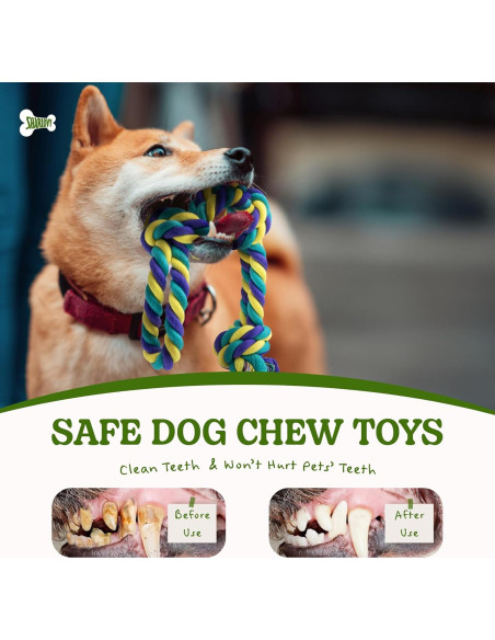 Juguete de Cuerda para Perros SHARLOVY Paquete de 2 45cm