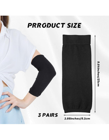 3 Pares Mangas de Tatuaje UV Hpmjz para Brazo Negro