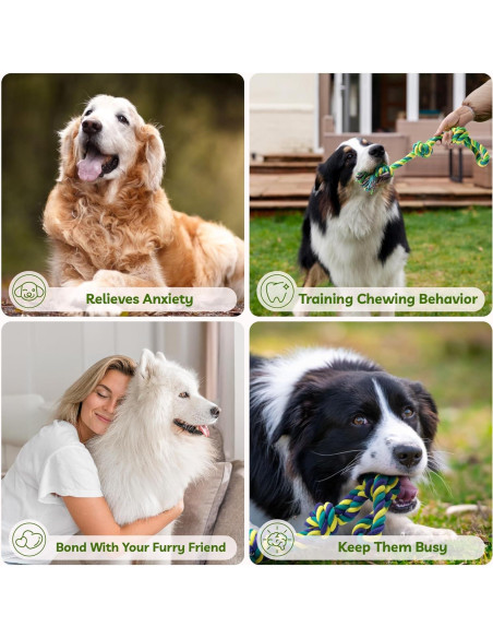 Juguete de Cuerda para Perros SHARLOVY Paquete de 2 45cm