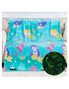Manta de Sirena Brillante Levens 127x152 cm para Niños