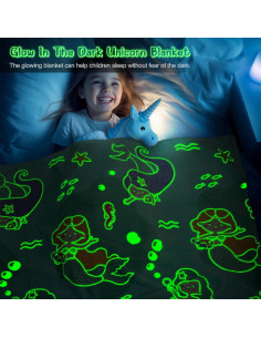 Manta de Sirena Brillante Levens 127x152 cm para Niños 2