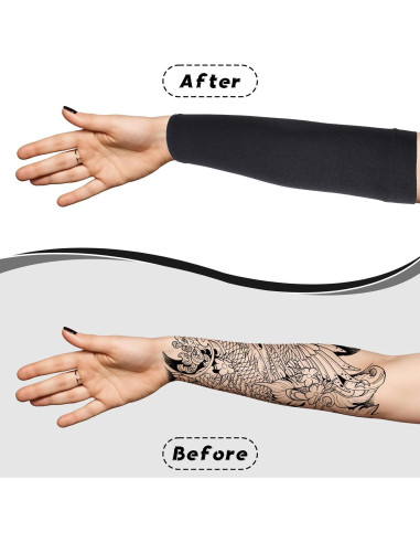 3 Pares Mangas de Tatuaje UV Hpmjz para Brazo Negro