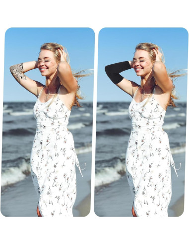 3 Pares Mangas de Tatuaje UV Hpmjz para Brazo Negro