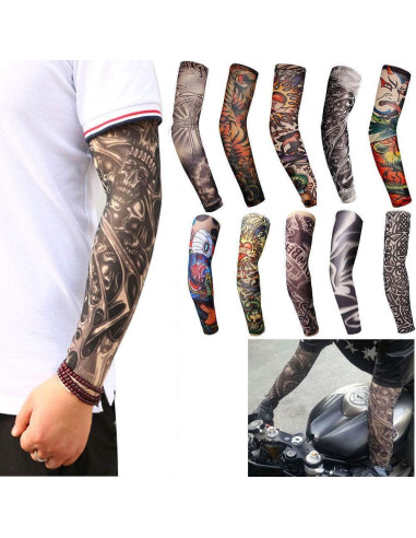 Mangas Enfriadoras para Tatuajes 6 PCS - Diseño Variado