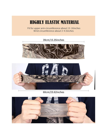 Mangas de Tatuaje UV Boao 20 Pcs para Hombres - Protección Solar