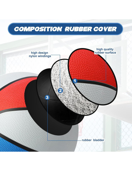 Jerify 12 Balones de Baloncesto Tamaño 7 con Bomba