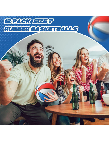 Jerify 12 Balones de Baloncesto Tamaño 7 con Bomba