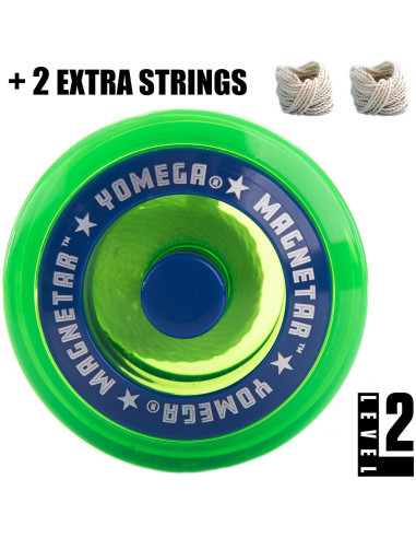 Yoyo Yomega Magnetar Verde Alto Rendimiento + 2 Cuerdas