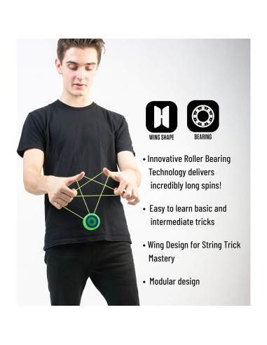 Yoyo Yomega Magnetar Verde Alto Rendimiento + 2 Cuerdas