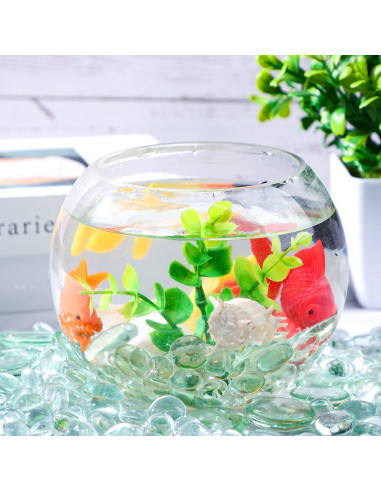 300 Canicas de Vidrio Planas Honeydak para Decoración