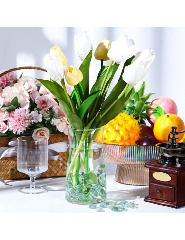 300 Canicas de Vidrio Planas Honeydak para Decoración