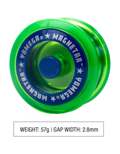 Yoyo Yomega Magnetar Verde Alto Rendimiento + 2 Cuerdas