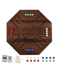 Juego de Mesa de Canicas NRZSSN Madera 42x39 cm 2-4 Jugadores
