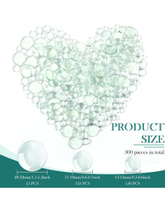 300 Canicas de Vidrio Planas Honeydak para Decoración 2