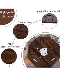 Juego de Mesa de Canicas NRZSSN Madera 42x39 cm 2-4 Jugadores 2