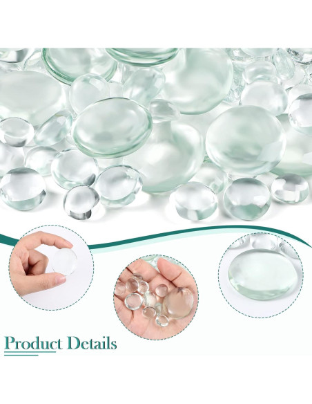 300 Canicas de Vidrio Planas Honeydak para Decoración
